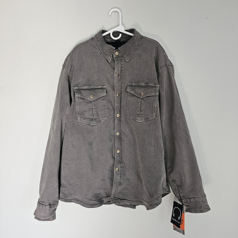 NWT Men's Milwaukee Performance Light Gray Denim Concealed Carry Armored Jacket